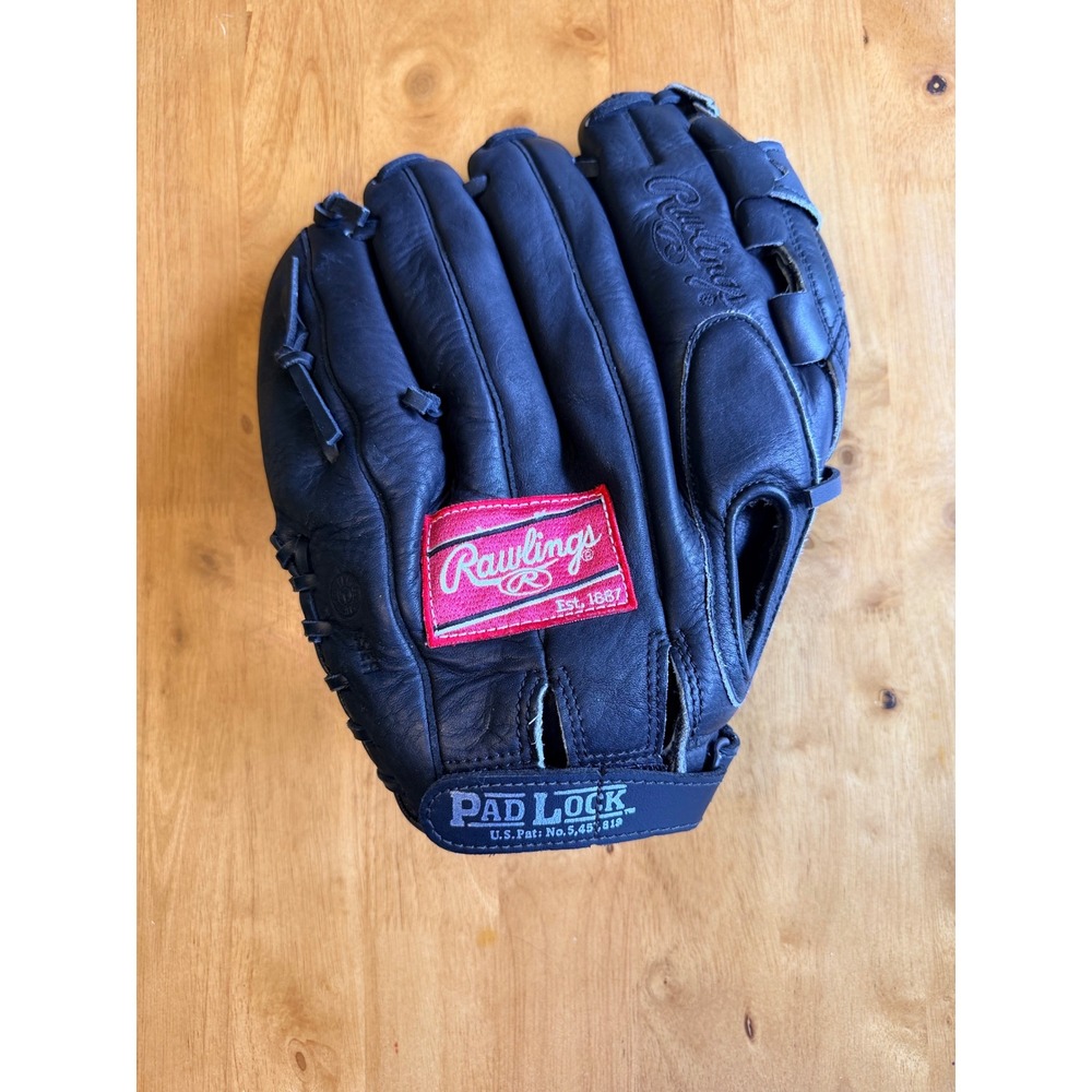Rawlings Instinct Series Baseball Glove Black Leather Basket Web Pad Lock RHT - Picture 2 of 5